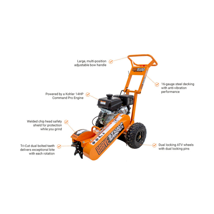 Brave Stump Grinder 14 HP Kohler