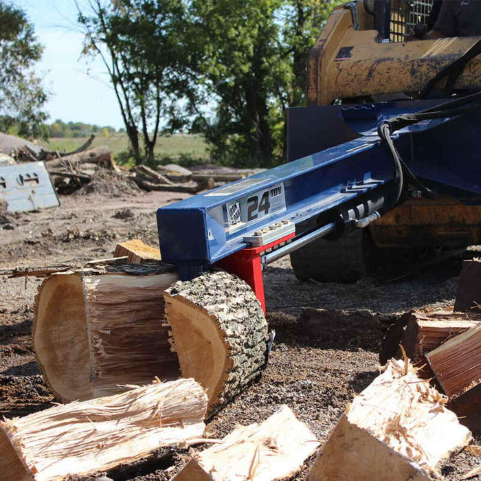 Iron & Oak Log Splitter 24-Ton Skid Steer Mount
