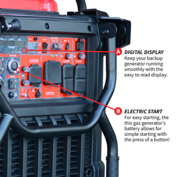 Tomahawk 10,500W Gas Inverter Generator – Quiet, Portable & Electric Start