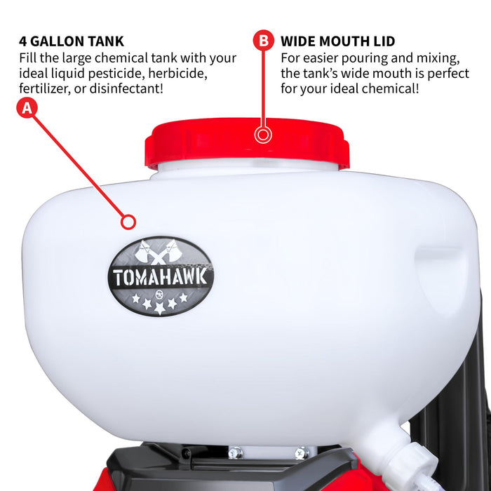 Tomahawk Battery Backpack Mosquito Fogger Sprayer – 4 Gal, 36V + 1 Extra Battery